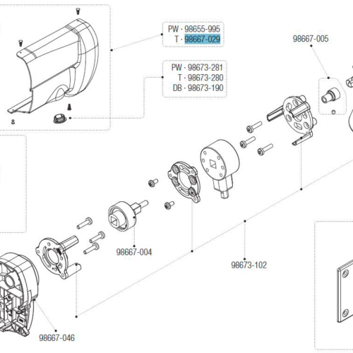 Fiamma Abdeckung vorne und hinten für Motor Kit F45L - Farbe Titanium Fiamma Ersatzteilnummer 98667-029 - Ersatzteile Fiamma Markisen