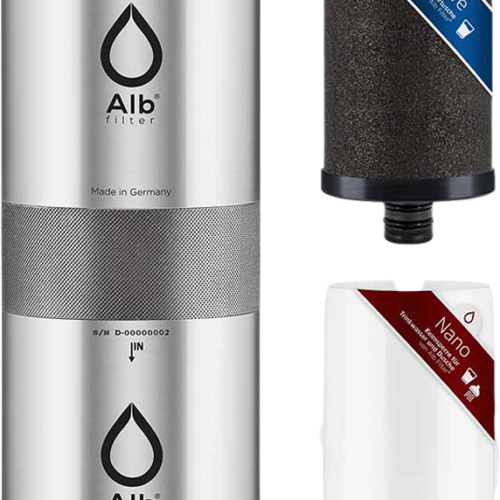 Alb Filter® FUSION Active+Nano Trinkwasserfilter Camping-Set: Travel Edelstahl Natur - Trinkwasseraufbereitung