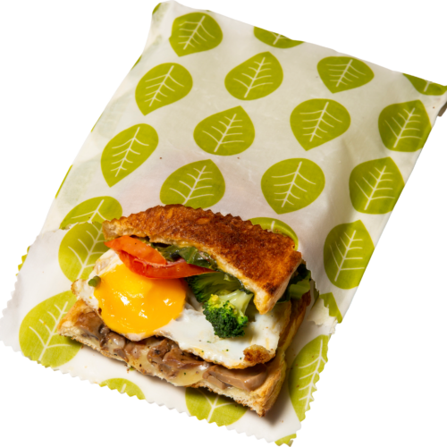 Nuts Innovations Sandwich und Snack Beutel Vegan 2er Set Grüne Blätter - Lebensmittelbehälter / Vorratsdosen
