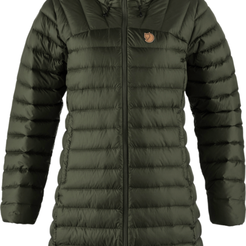 Fjällräven Snow Flake Damen Daunenmantel dunkelgrün S - Damenhosen, -röcke & -kleider
