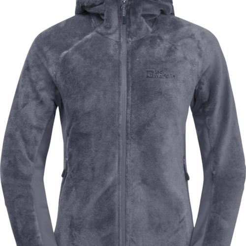 Jack Wolfskin Rotwand Hooded Damen Fleecejacke dunkelgrau M - Damenjacken