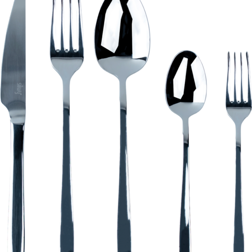 Silwy Reisebesteck-Set Edelstahl 5-tlg. + Etui - Campingbesteck