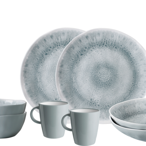Brunner Tete-a-Tete Geschirrset 8 teilig 2 Personen Pearl - Kunststoff und Melamin Geschirr-Sets