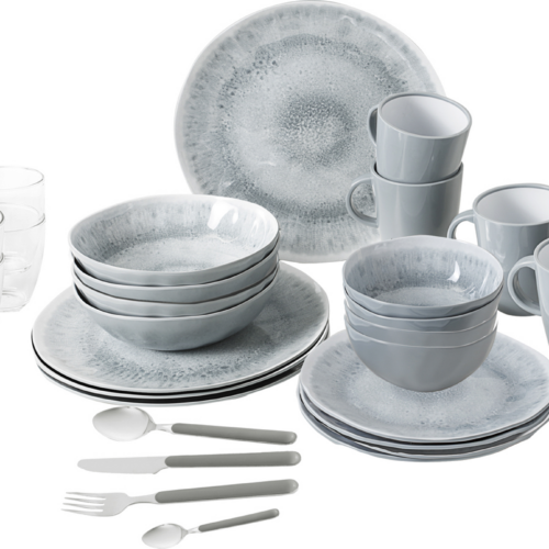 Brunner All Inclusive VIP Pearl Geschirr-Set 40-tlg. für 4 Personen - Kunststoff und Melamin Geschirr-Sets
