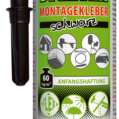 Petec Kleben und Dichten Montagekleber schwarz 290 ml - Klebstoffe & Dichtmittel