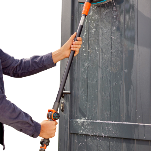 Gardena Cleansystem Wasch-Set mit Stiel soft - Bürsten, Schwämme, Tücher