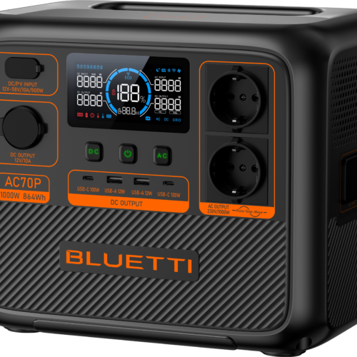 Bluetti AC70P-Black-EU tragbare Powerstation 1000 W - Powerstations