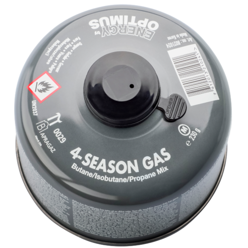 Optimus Gaskartusche 4-Season mit Schraubgewinde & Schutzkappe 230 g - Gaskartuschen