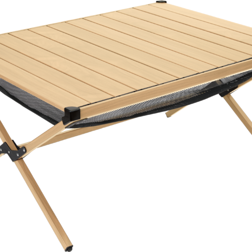 Camplife Tavira Alu-Rolltisch Bambusoptik 89 x 70 cm - Klapptische